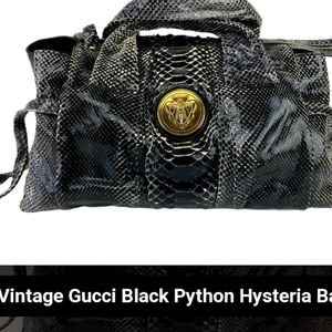 Gucci Vintage Black Hysteria Phyton Bag. Gorgeous!!